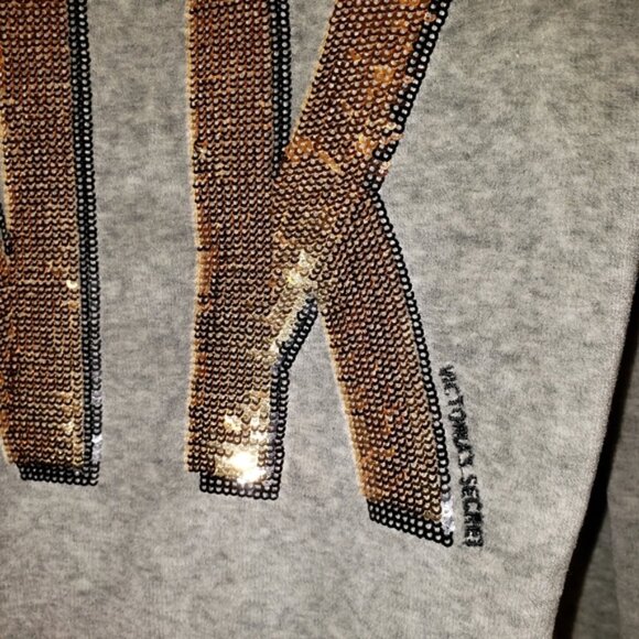 Victoria's Secret LOVE PINK Seqin Hoodie, Velour L - Picture 7 of 8